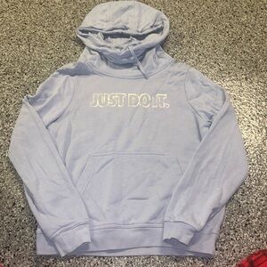 Nike funnel neck hooded sweatshirt periwinkle small